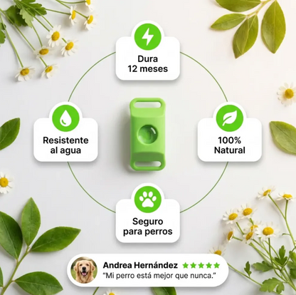 KivoPet - 12 Meses de Protección Antipulgas y Garrapatas 100% Natural para Perros